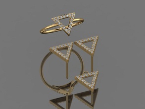 gc gold m0084- diamond set jewelry fashion design silver ring art necklace gem bracelet earring pendant sapphire rings woman man solitarie solitaria jewel 3d print model - Mito3D