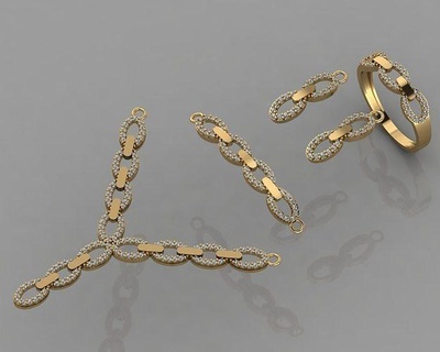 gc Gold ss007 Diamant einstellen klein Schmuck Mode Design Silber Ring Luxus elegant leuchtenden Kunst Halskette Juwel Armband Ohrring Anhänger Saphir Halsketten 3d print model - Mito3D