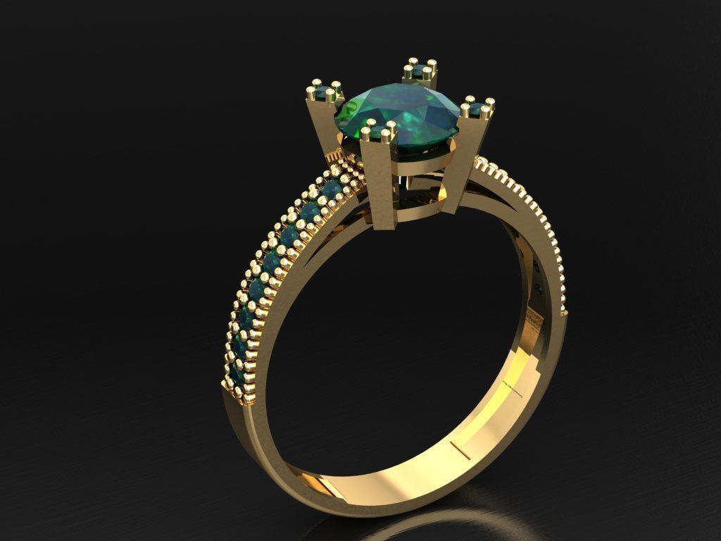 gc gold t006- diamond ring gems jewelry fashion design silver luxury elegant shining art necklace gem bracelet earring pendant sapphire women rings 3D print model - Mito3D