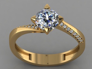 gc or t007 - diamant modèle 3d bijoux les pierres précieuses de la mode conception d'argent l'anneau luxe élégant shining le art collier gem bracelet boucle d'oreille pendentif saphir d'autres 3d print model - Mito3D