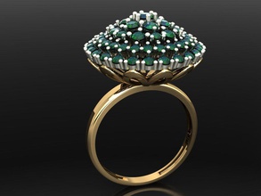 gc or t010 - bague en diamant les pierres précieuses bijoux de la mode conception d'argent l'anneau luxe élégant shining le art collier gem bracelet boucle d'oreille pendentif saphir femmes anneaux 3d print model - Mito3D