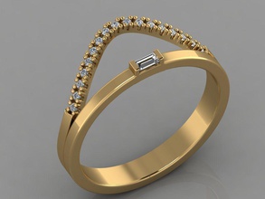 gc oro t050 - diamante anillo de la joyería moda diseño plata lujo elegante brillante el art collar gem pulsera arete colgante los anillos las mujeres 3d print model - Mito3D