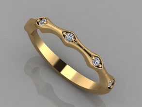 gc oro t051 - diamante anello in gioielli moda il design argento di lusso elegante lucente art la collana gemma braccialetto orecchino ciondolo anelli donne d'oro 3d print model - Mito3D