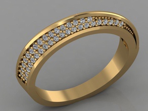 gc or t052 - diamant bague en bijoux de la mode conception d'argent l'anneau luxe élégant shining le art collier gem bracelet boucle d'oreille pendentif les anneaux femmes 3d print model - Mito3D