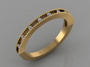 gc gold t054- diamond ring jewelry fashion design silver luxury elegant shining art necklace gem bracelet earring pendant rings women 3d print model - Mito3D