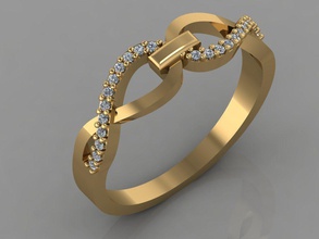 gc or t056 - diamant bague en bijoux de la mode conception d'argent l'anneau luxe élégant shining le art collier gem bracelet boucle d'oreille pendentif les anneaux femmes 3d print model - Mito3D
