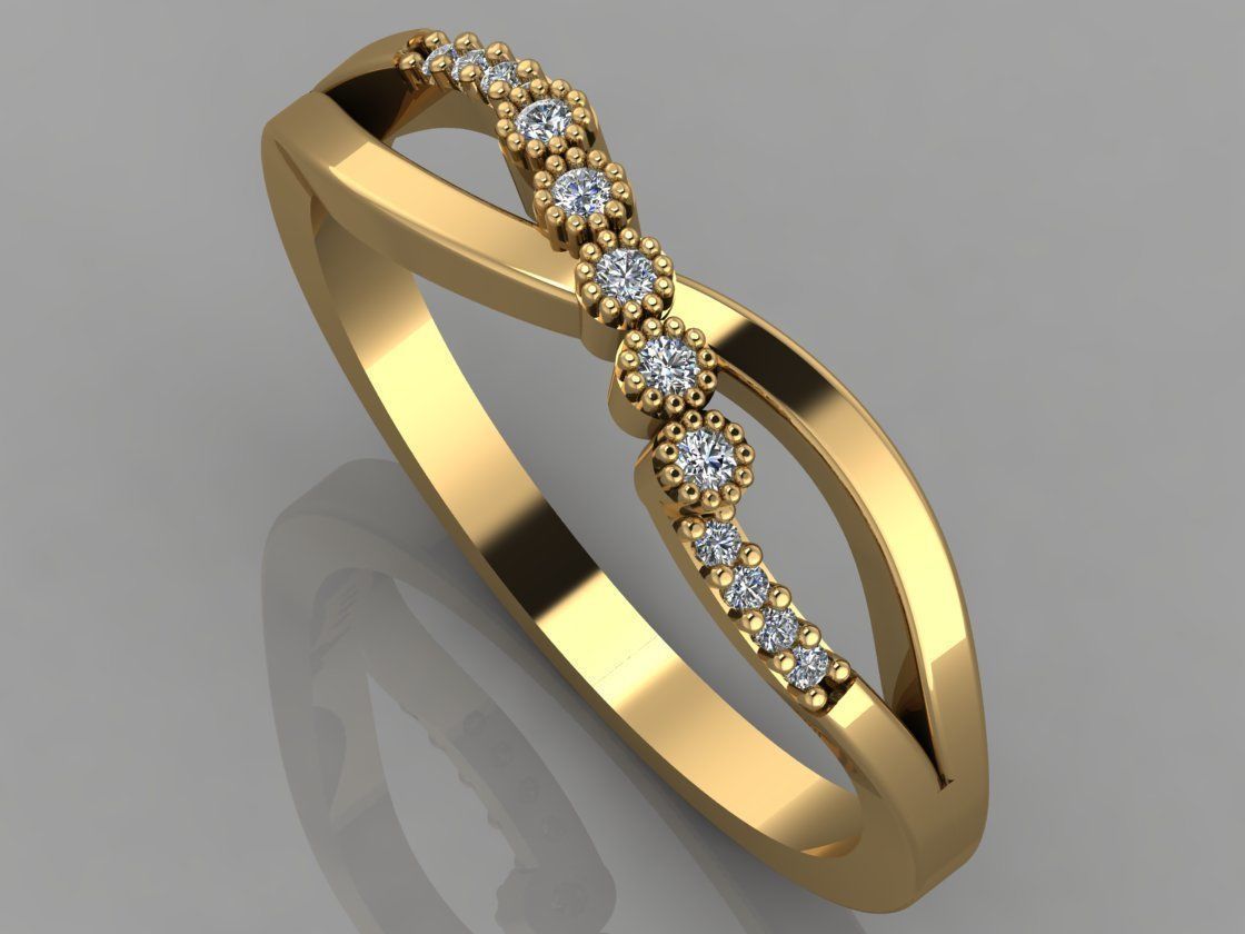 gc or t057 diamant bague bijoux mode conception argent luxe élégant brillant art collier gemme bracelet boucle d'oreille pendentif anneaux femmes 3D print model - Mito3D