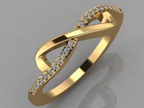 gc ouro t058 - diamante de um anel jóias a moda o design prata luxo elegante brilhando arte colar gem pulseira brinco pingente anéis mulheres 3d print model - Mito3D