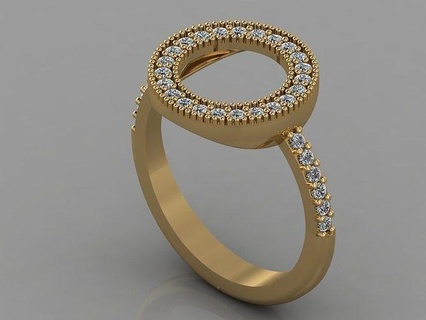 gc or t101 diamant bague bijoux mode conception argent élégant brillant art gemme anneaux pendentif saphir femmes 3d print model - Mito3D