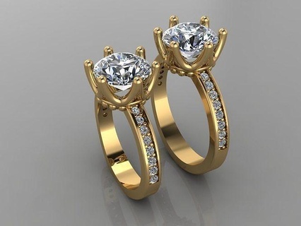 gc oro t104 diamante anillo joyería joya Moda diseño plata elegante brillante Arte anillos colgante pendiente zafiro mujer 3d print model - Mito3D