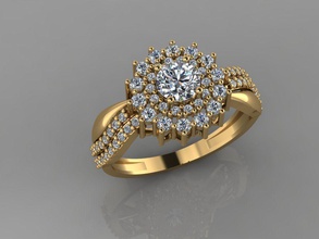 gc gold-t106 - Diamant solitarie gold ring Schmuck Mode design Silber elegant scheint Kunst gem Ringe Anhänger genial Saphir Frauen diamond Diamant-ring Damen-ring gold-ring 3d print model - Mito3D