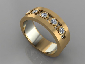 gc gold t107- diamond solitarie ring jewelry fashion design silver elegant shining art gem rings pendant brilliant sapphire women 3d print model - Mito3D