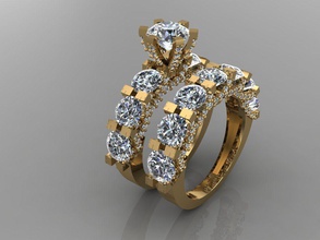 gc oro t108 diamante solitario squillare gioielleria moda design argento elegante splendente arte gemma anelli pendente brillante zaffiro donne 3d print model - Mito3D