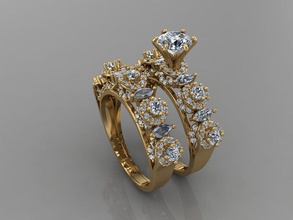 gc gold-t112 - Diamant solitarie gold ring Schmuck Mode design Silber elegant scheint Kunst gem Ringe Anhänger genial Saphir Frauen diamond Diamant-ring Damen-ring gold-ring 3d print model - Mito3D