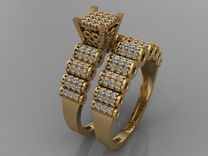gc gold-t114 - Diamant solitarie gold ring Schmuck Mode design Silber elegant scheint Kunst gem Ringe Anhänger genial Saphir Frauen diamond Diamant-ring gold-ring Damen-ring 3d print model - Mito3D