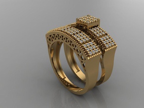 gc gold t115- diamond solitarie ring jewelry fashion design silver elegant shining art gem rings pendant brilliant sapphire women 3d print model - Mito3D