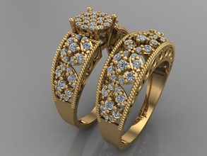 gc gold-t117 - Diamant solitarie gold ring Schmuck Mode design Silber elegant scheint Kunst gem Ringe Anhänger genial Saphir Frauen diamond Diamant-ring Damen-ring gold-ring 3d print model - Mito3D