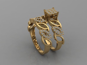 gc oro t118 - diamante solitarie anello d'oro gioielli moda il design argento elegante lucente art gemma anelli ciondolo brillante zaffiro donne 3d print model - Mito3D