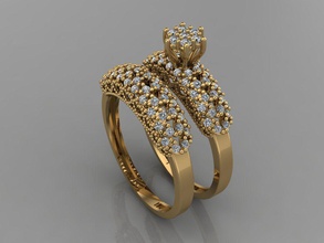 gc gold t119- diamond solitarie ring jewelry fashion design silver elegant shining art gem rings pendant brilliant sapphire women 3d print model - Mito3D