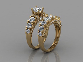 gc gold-t120 - Diamant solitarie gold ring Schmuck Mode design Silber elegant scheint Kunst gem Ringe Anhänger genial Saphir Frauen diamond Diamant-ring Damen-ring gold-ring 3d print model - Mito3D