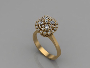 gc gold t130 - Diamant solitarie ring Schmuck Mode design Silber elegant scheint Kunst gem Ringe Anhänger genial Saphir Diamant-ring Damen-ring gold-ring 3d print model - Mito3D
