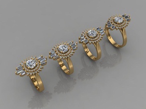 gc gold t135 - Diamant solitarie ring Schmuck Mode design Silber elegant scheint Kunst gem Ringe Anhänger genial Saphir Diamant-ring Damen-ring gold-ring 3d print model - Mito3D