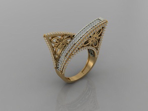 gc oro t158 diamante solitario squillare gioielleria moda design argento elegante splendente arte gemma anelli pendente brillante zaffiro donne 3d print model - Mito3D