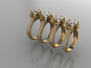 gc gold t163 - Diamant solitarie ring Schmuck Mode design Silber elegant scheint Kunst gem Ringe Anhänger genial Saphir Diamant-ring Damen-ring gold-ring 3d print model - Mito3D