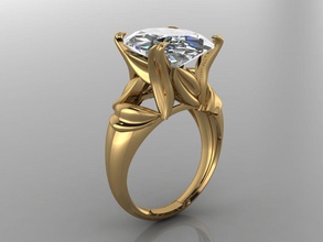 gc oro t171 diamante solitario anillo joyería joya moda diseño plata elegante brillante arte anillos colgante pendiente zafiro mujer 3d print model - Mito3D