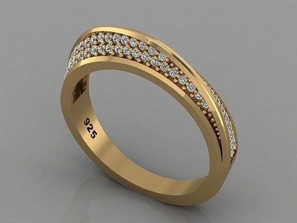 gc gold t62- diamond jewelry fashion design silver ring elegant shining art gem rings pendant brilliant necklace women 3d print model - Mito3D