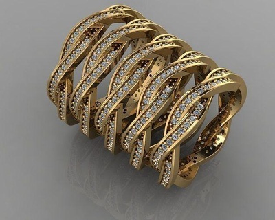 gc oro t66 diamante joyería joya Moda diseño plata anillo elegante brillante Arte anillos colgante pendiente mujer belleza zafiro 3d print model - Mito3D