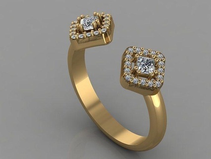 gc oro t67 diamante joyería joya Moda diseño plata anillo elegante brillante Arte anillos colgante pendiente belleza zafiro mujer 3d print model - Mito3D