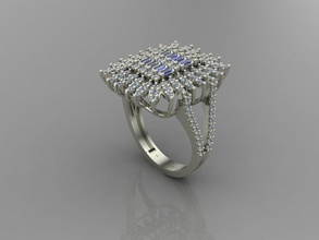 gc oro t79 baguette squillare diamante gioielleria moda design argento elegante arte gemma anelli pendente brillante donne zaffiro 3d print model - Mito3D