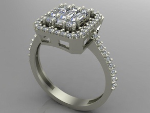 gc or t80 diamant bijoux mode conception argent bague élégant art gemme anneaux pendentif brillant femmes beauté saphir 3d print model - Mito3D