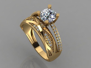 gc gold tw003- diamond set 3d model jewelry gems fashion design silver ring luxury elegant shining art necklace gem bracelet earring pendant sapphire other 3d print model - Mito3D