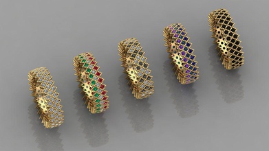 gc ouro tw0070 - pave diamond ring jóias colar pulseira gem gemas a moda o design de prata anel luxo elegante brilhando diamante brinco pingente safira outros anéis 3d print model - Mito3D