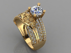 gc oro tw009 - diamante conjunto modelo 3d la joyería las gemas de moda diseño plata anillo lujo elegante brillante el art collar gem pulsera arete colgante zafiro otros 3d print model - Mito3D