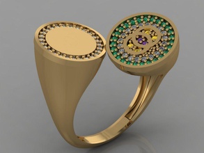gc oro tw0091 - anillo de diamante 3 la joyería el collar pulsera gem las gemas moda diseño plata lujo elegante brillante arete colgante zafiro otros los anillos allanar 3d print model - Mito3D