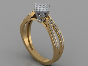 gc oro tw0112 - anello di diamanti gioielli la collana braccialetto gemma gemme moda il design argento lusso elegante lucente diamante orecchino ciondolo zaffiro altri anelli stesa 3d print model - Mito3D
