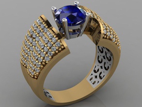 gc oro tw0113 - anillo de diamantes la joyería el collar pulsera gem las gemas moda diseño plata lujo elegante brillante diamante arete colgante zafiro otros los anillos allanar 3d print model - Mito3D