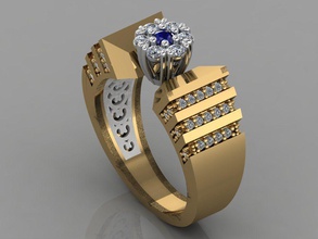 gc or tw0116 - bague en diamant bijoux collier le bracelet gem les pierres précieuses de la mode conception d'argent l'anneau luxe élégant shining boucle d'oreille pendentif saphir d'autres anneaux pave 3d print model - Mito3D