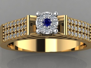 gc or tw0119 - bague en diamant bijoux collier le bracelet gem les pierres précieuses de la mode conception d'argent l'anneau luxe élégant shining boucle d'oreille pendentif saphir d'autres anneaux pave 3d print model - Mito3D