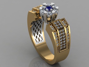 gc oro tw0120 - anillo de diamantes la joyería el collar pulsera gem las gemas moda diseño plata lujo elegante brillante diamante arete colgante zafiro otros los anillos allanar 3d print model - Mito3D