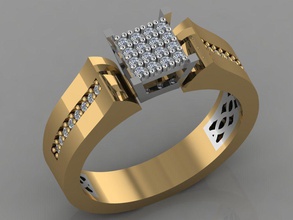 gc oro tw0122 - anello di diamanti gioielli la collana braccialetto gemma gemme moda il design argento lusso elegante lucente diamante orecchino ciondolo zaffiro altri anelli stesa 3d print model - Mito3D
