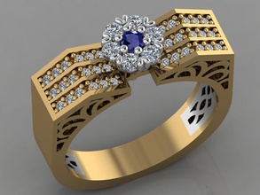 gc oro tw0123 - anillo de diamantes la joyería el collar pulsera gem las gemas moda diseño plata lujo elegante brillante diamante arete colgante zafiro otros los anillos allanar 3d print model - Mito3D