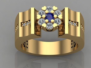 gc oro tw0125 - anillo de diamantes la joyería el collar pulsera gem las gemas moda diseño plata lujo elegante brillante diamante arete colgante zafiro otros los anillos allanar 3d print model - Mito3D
