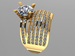 gc oro tw0139 diamante anillo collar pulsera joya gemas joyería moda diseño plata lujo elegante brillante arete colgante pendiente zafiro anillos pavimentar 3d print model - Mito3D