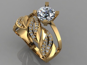 gc gold tw0145 - Diamant-ring Schmuck Halskette Armband gem Edelsteine Mode design Silber ring Luxus elegant scheint diamond Ohrring Anhänger Saphir andere Ringe ebnen 3d print model - Mito3D