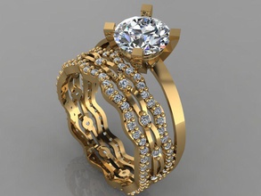 gc oro tw0149 - anillo de diamantes la joyería el collar pulsera gem las gemas moda diseño plata lujo elegante brillante diamante arete colgante zafiro otros los anillos allanar 3d print model - Mito3D