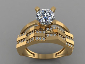 gc ouro tw0154 - anel de diamante jóias mulheres elmas gemas a moda o design prata luxo elegante brilhando arte colar gem brinco pingente anéis 3d print model - Mito3D
